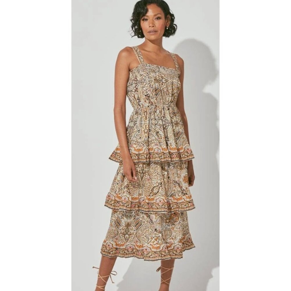 Cleobella Rosalie Midi Dress in Kaleidoscope Size Small New